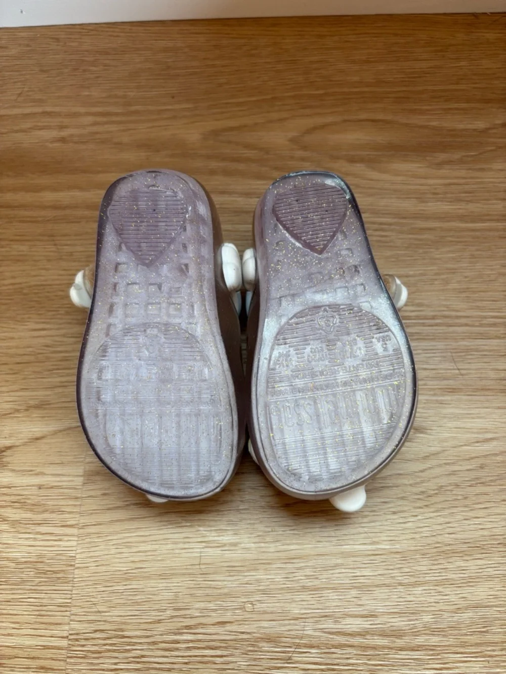 Mini Melissa Girls Metallic Gold Unicorn Mary Jane Shoes - Picture 4 of 4